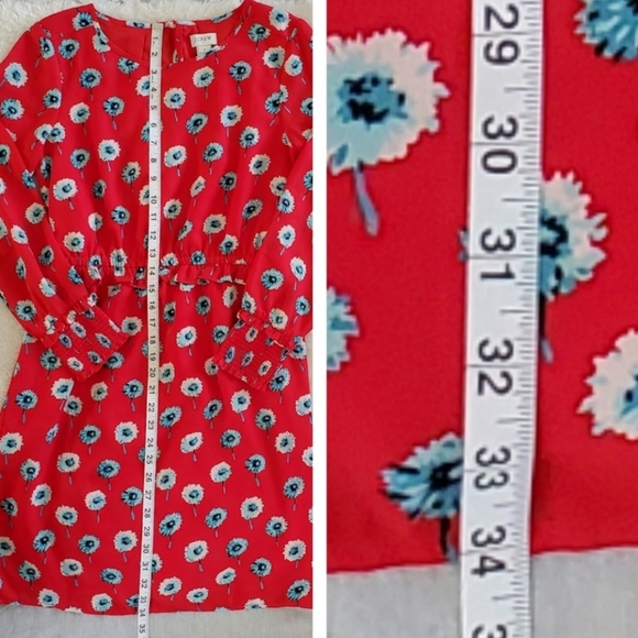J.Crew Red Dandelion Floral Dress - Picture 11 of 15